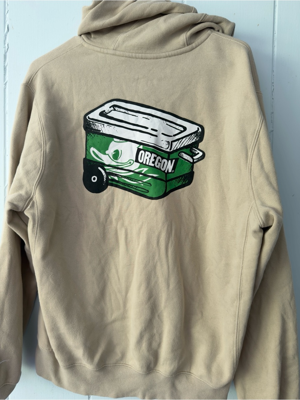 Nike Oregon Ducks Pullover Hoodie with Unique Tailgating Design - Picture 4 of 4